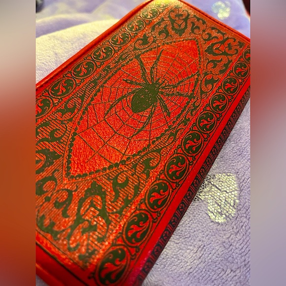 GRIMOIRE Book of Spells WALLET Blood Red GOTHIC Wicca Symbols Halloween NWOT 🩸 - Picture 6 of 6